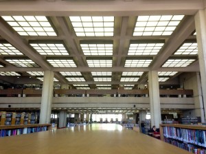 From the far wall, looking toward the top floor.